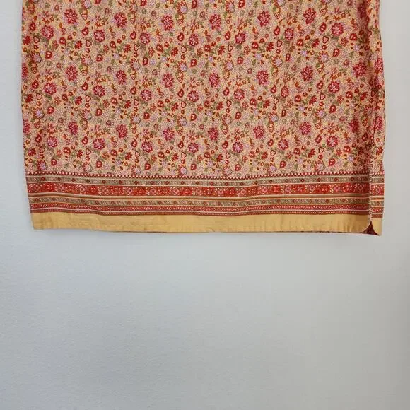 Vintage Faded Glory Floral Paisley Patterned Midi Pencil Skirt M - Picture 12 of 13